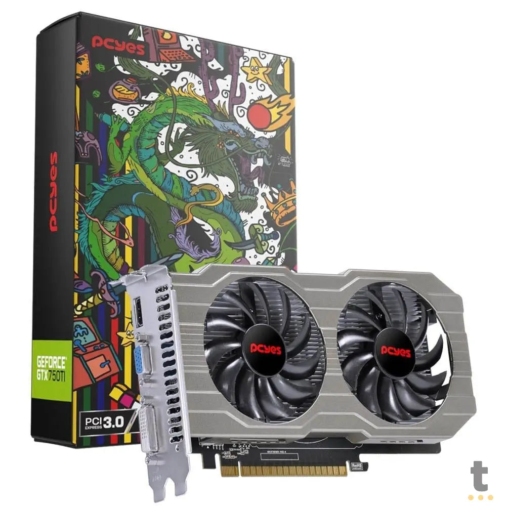 Placa De Video 4Gb GTX 750 Ti Gddr5 Pcyes Nvidia Geforce Dual Fan 128bits Hdmi Dvi Vga - PA750TIR5DFFS Truedata